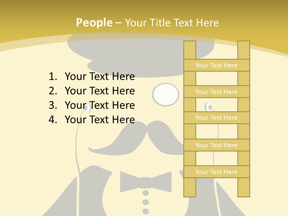 Headphones Elderly Old PowerPoint Template