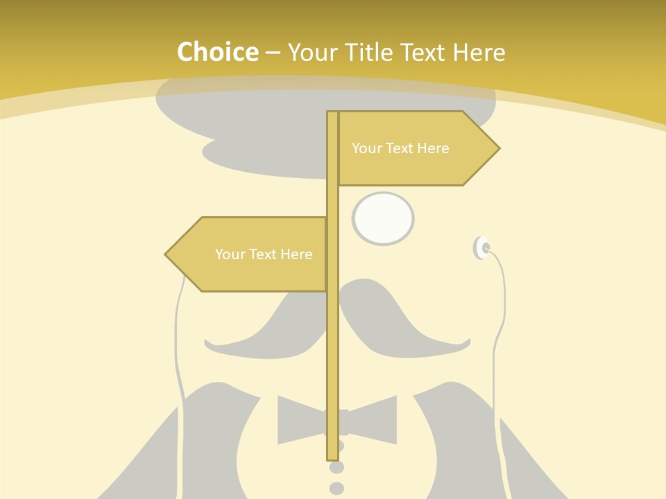 Headphones Elderly Old PowerPoint Template