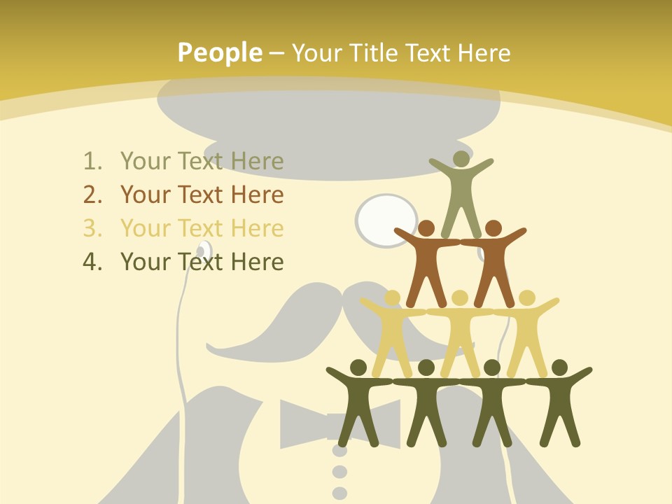 Headphones Elderly Old PowerPoint Template