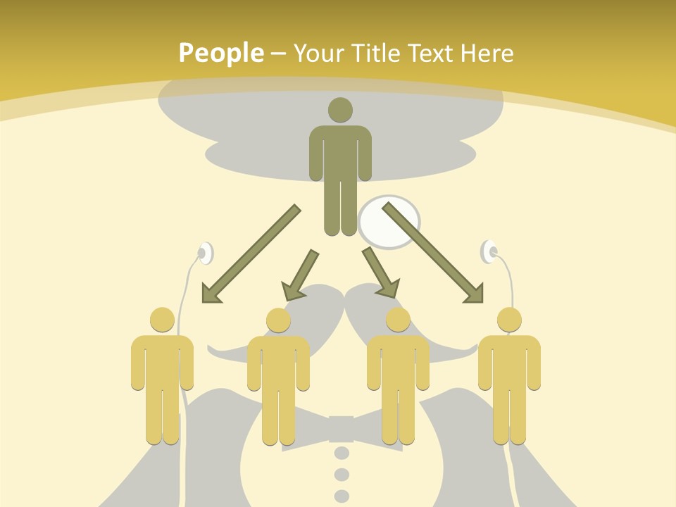 Headphones Elderly Old PowerPoint Template
