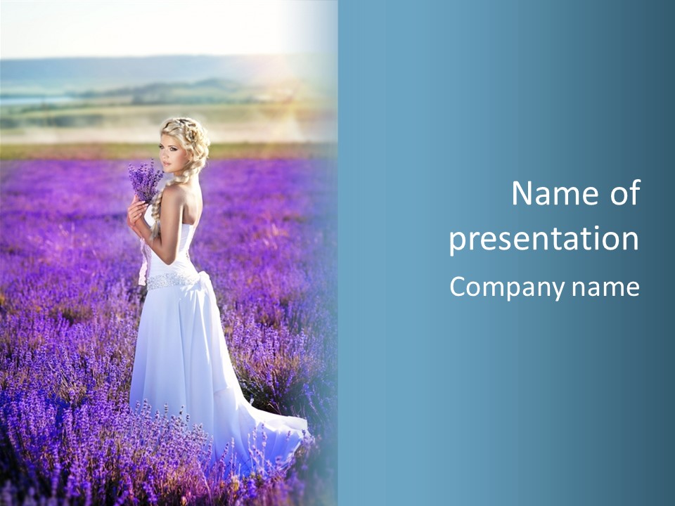 Outdoors Violet Love PowerPoint Template