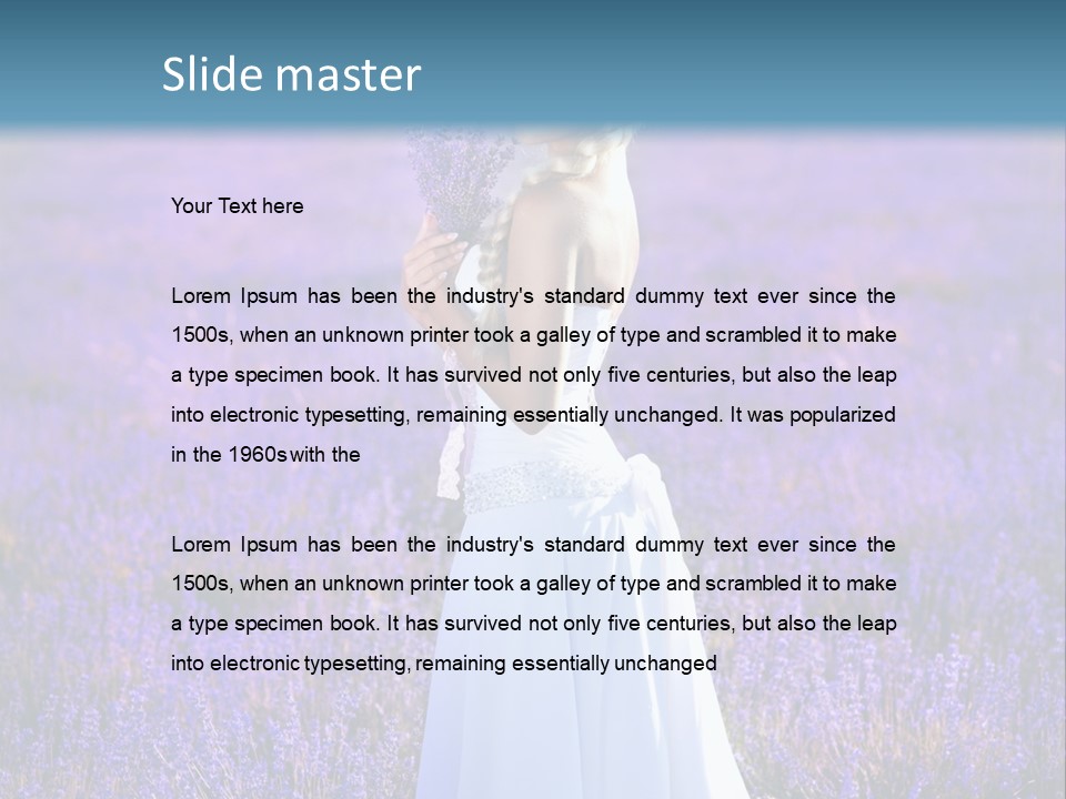 Outdoors Violet Love PowerPoint Template