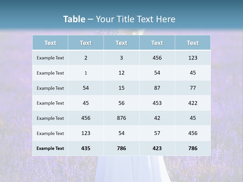 Outdoors Violet Love PowerPoint Template