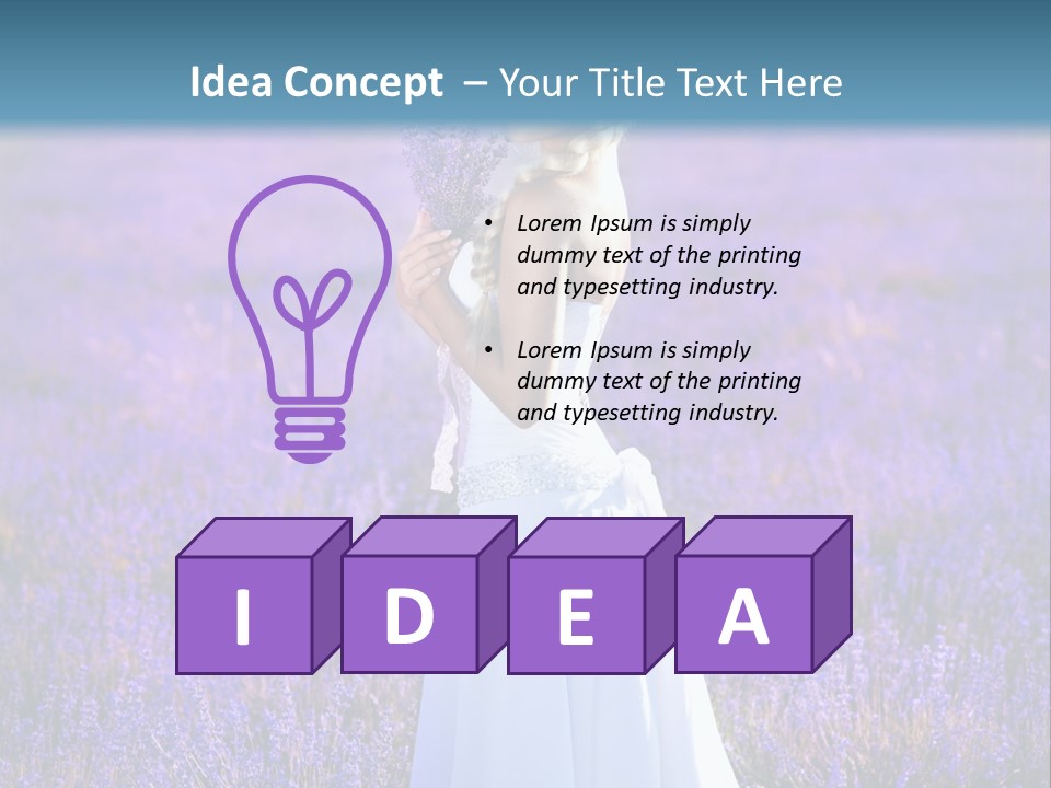 Outdoors Violet Love PowerPoint Template