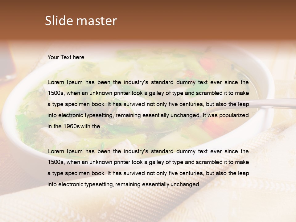 Spoon Spring Cuisine PowerPoint Template