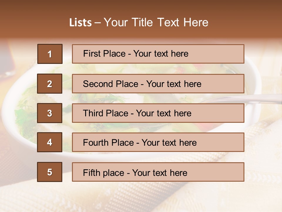 Spoon Spring Cuisine PowerPoint Template