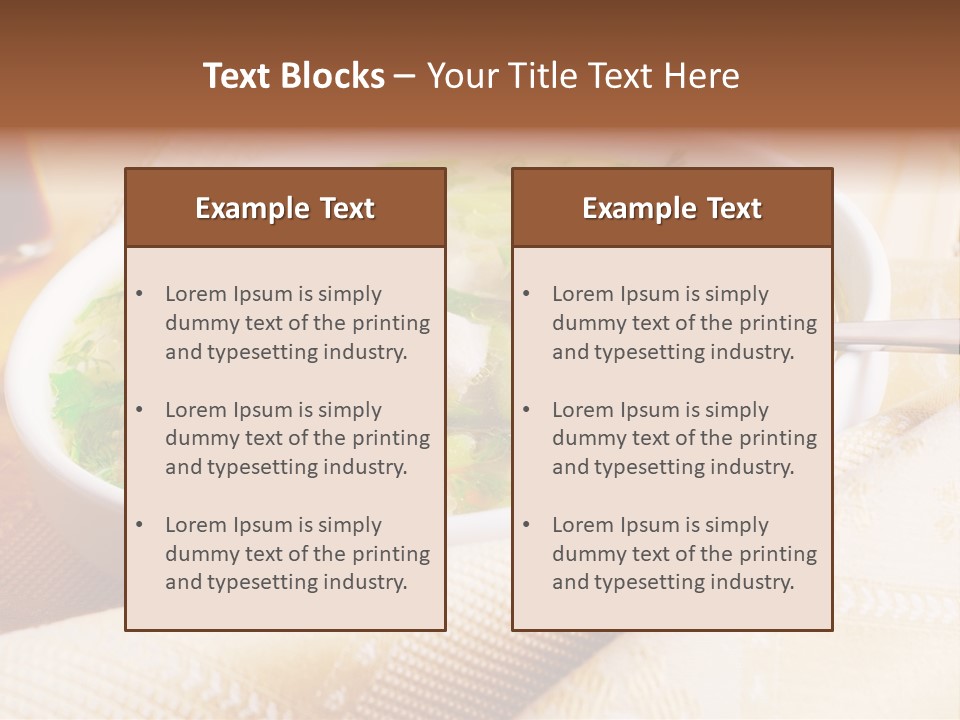 Spoon Spring Cuisine PowerPoint Template
