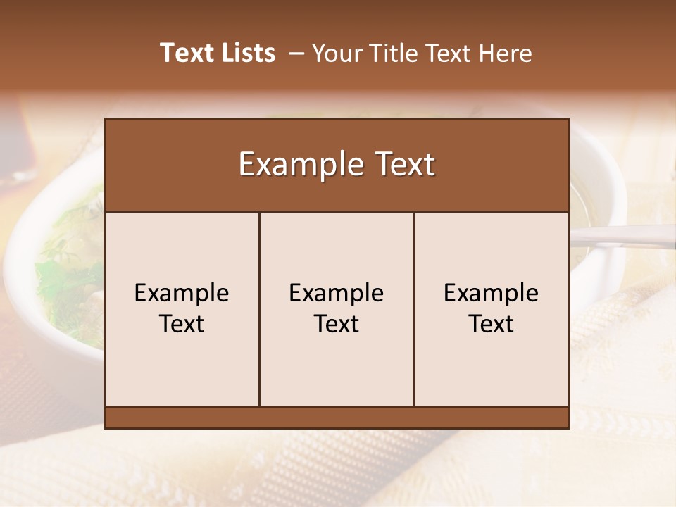 Spoon Spring Cuisine PowerPoint Template
