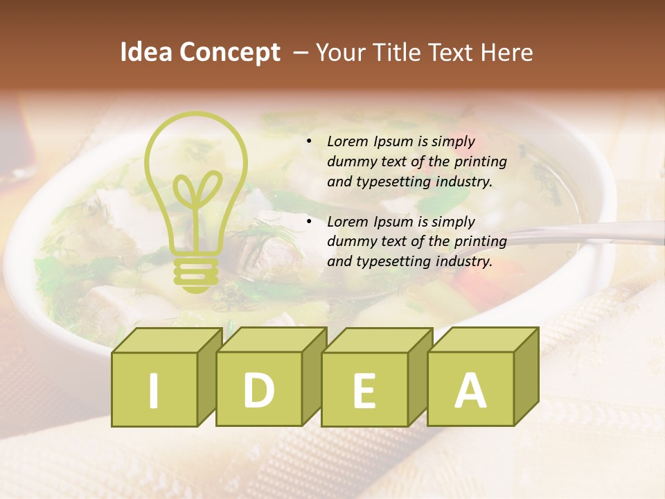 Spoon Spring Cuisine PowerPoint Template