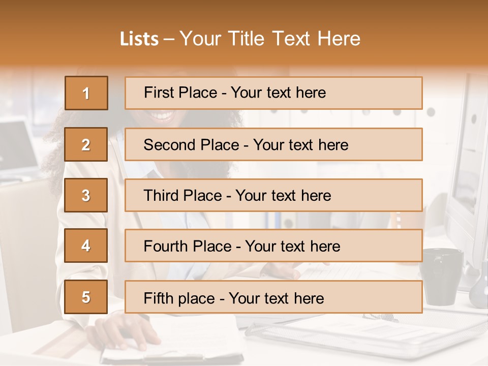 Writing Cheerful Black PowerPoint Template