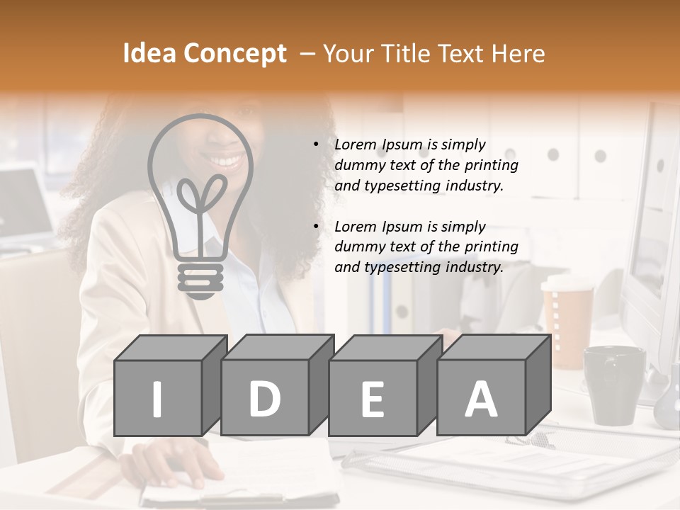 Writing Cheerful Black PowerPoint Template