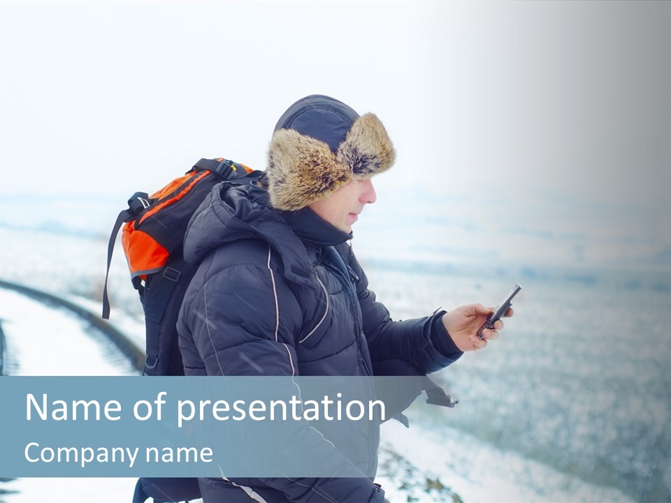 Mobile Black Peak PowerPoint Template