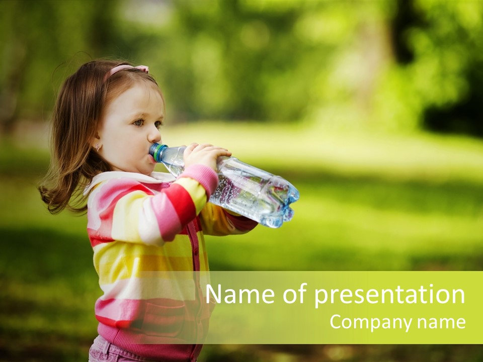 Closeup Bubbles Summer PowerPoint Template