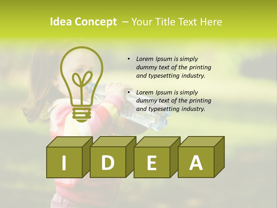 Closeup Bubbles Summer PowerPoint Template