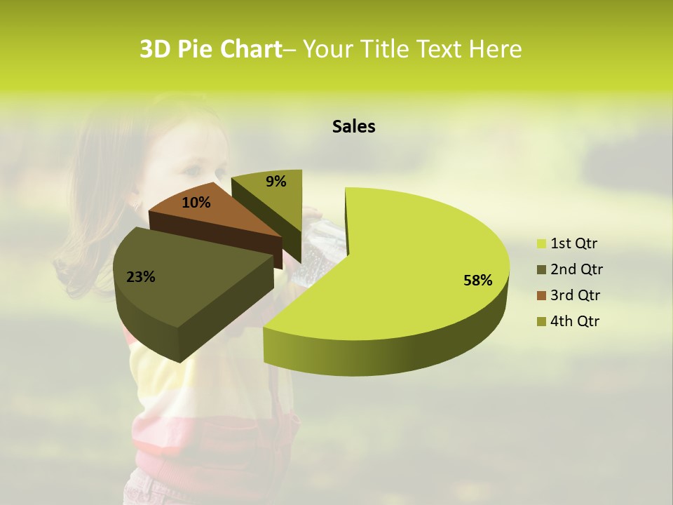 Closeup Bubbles Summer PowerPoint Template