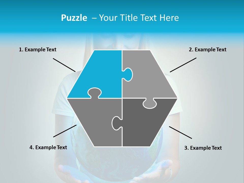 Girl Environment Protect PowerPoint Template