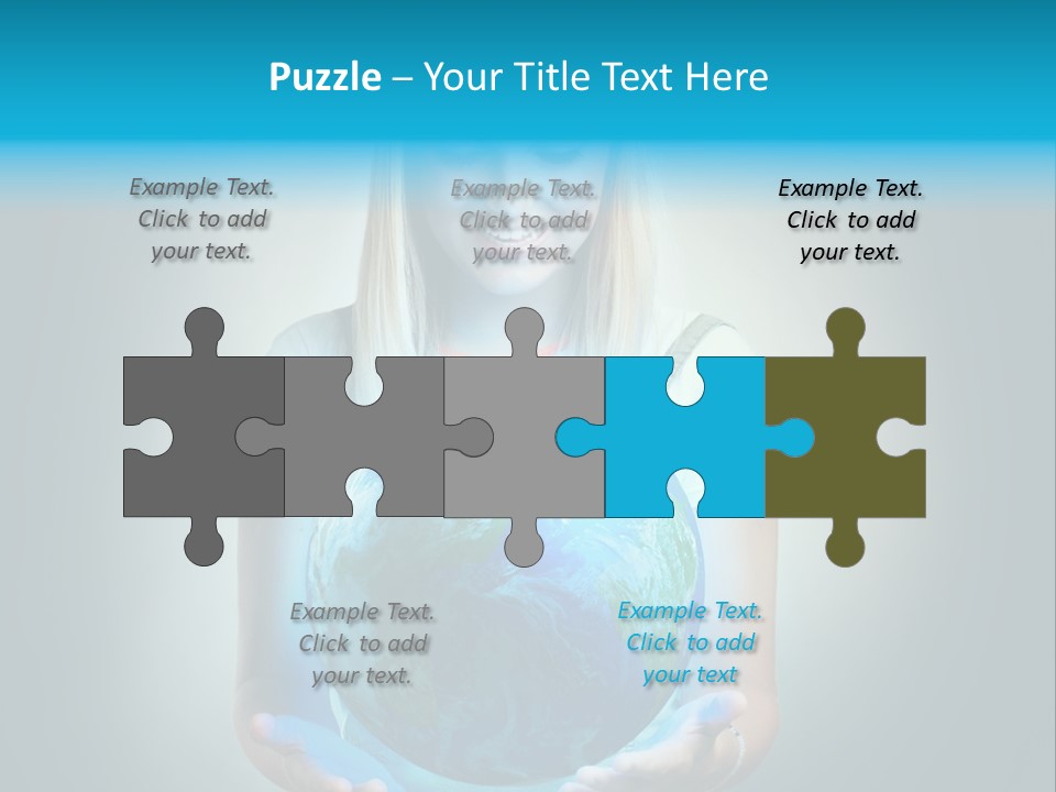 Girl Environment Protect PowerPoint Template