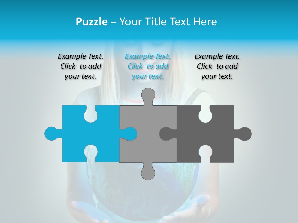 Girl Environment Protect PowerPoint Template