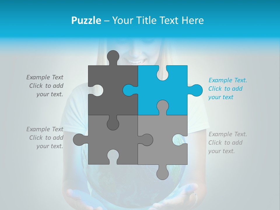 Girl Environment Protect PowerPoint Template