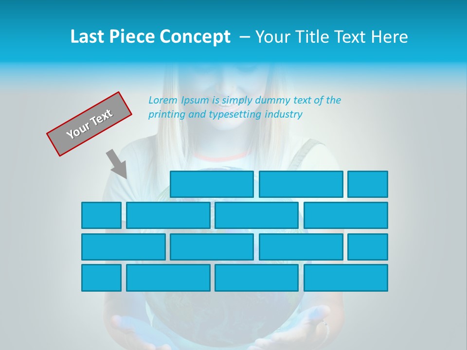 Girl Environment Protect PowerPoint Template