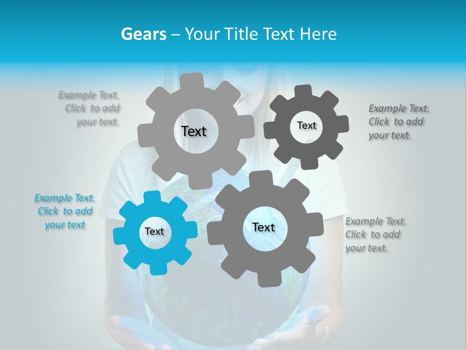 Girl Environment Protect PowerPoint Template