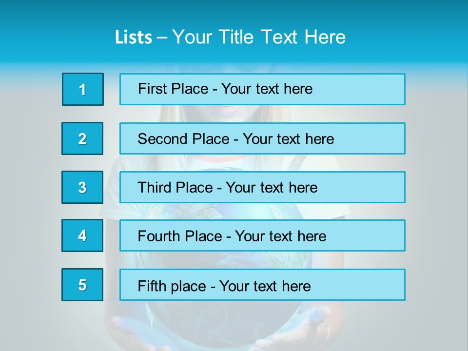 Girl Environment Protect PowerPoint Template