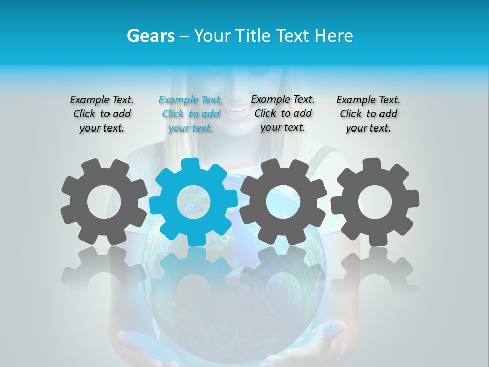 Girl Environment Protect PowerPoint Template