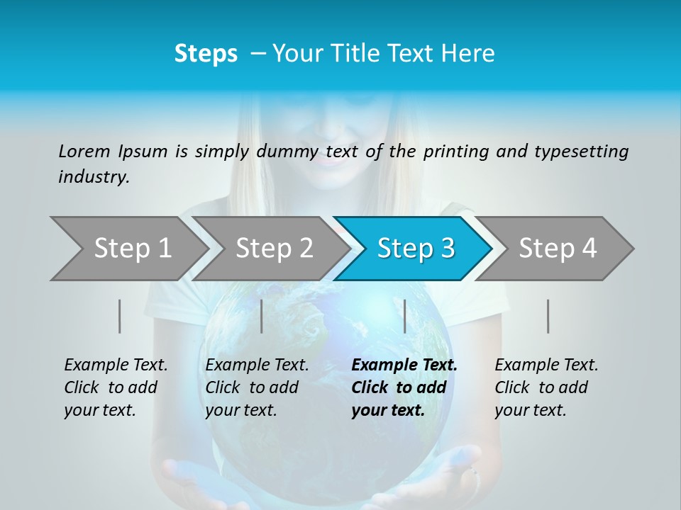 Girl Environment Protect PowerPoint Template