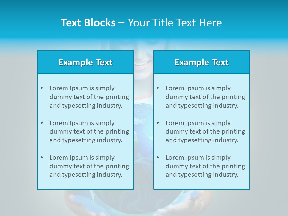 Girl Environment Protect PowerPoint Template
