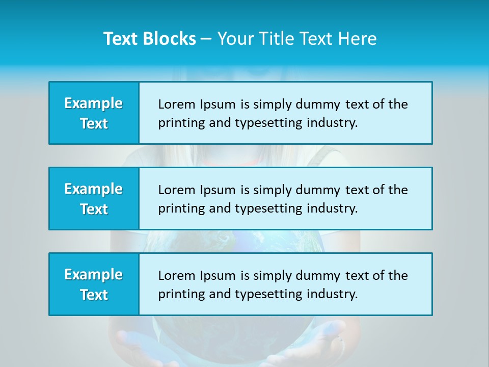 Girl Environment Protect PowerPoint Template