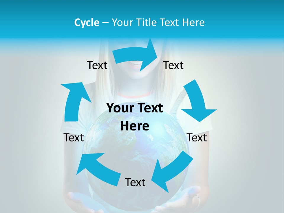 Girl Environment Protect PowerPoint Template