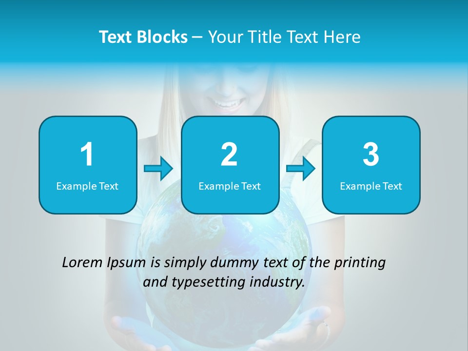 Girl Environment Protect PowerPoint Template