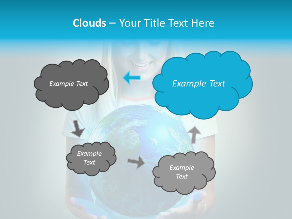 Girl Environment Protect PowerPoint Template