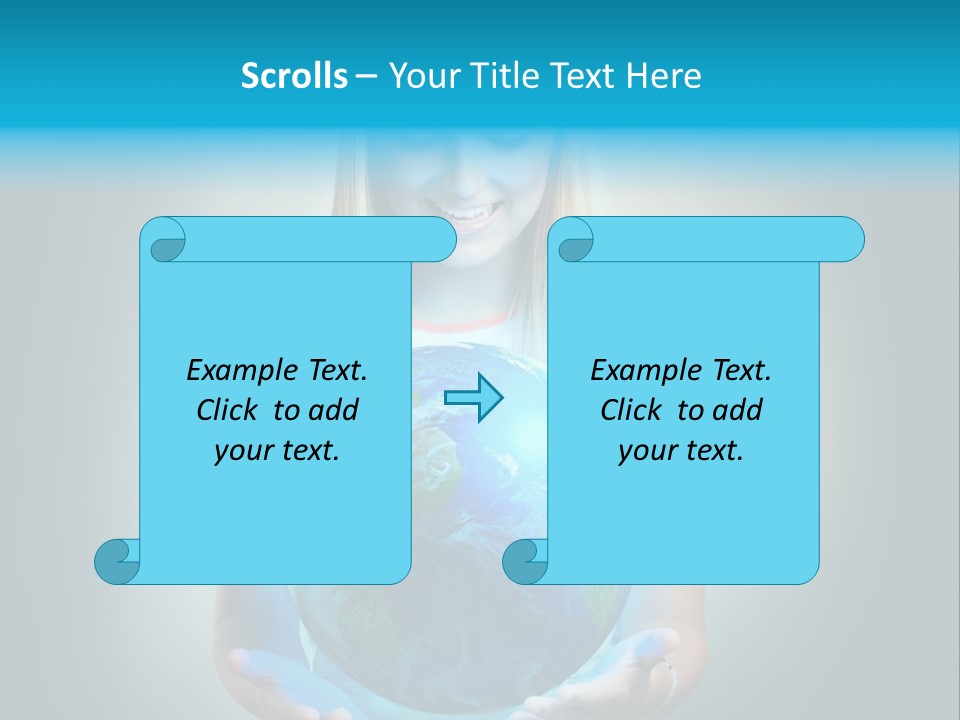 Girl Environment Protect PowerPoint Template