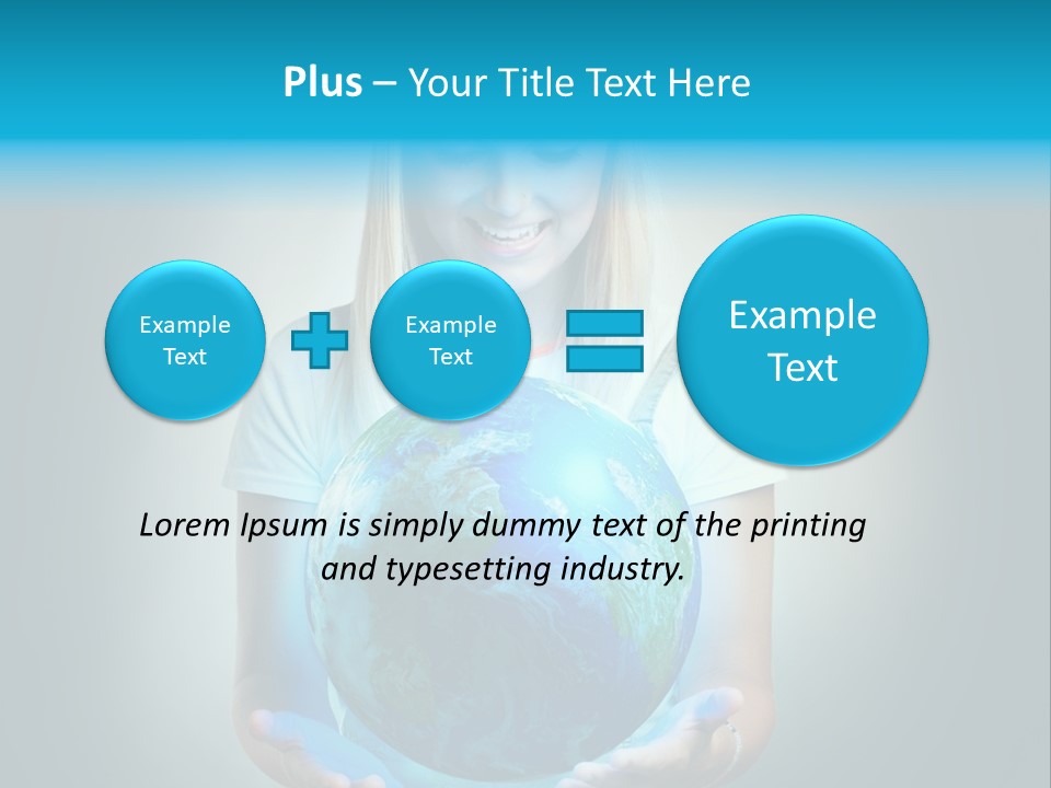 Girl Environment Protect PowerPoint Template