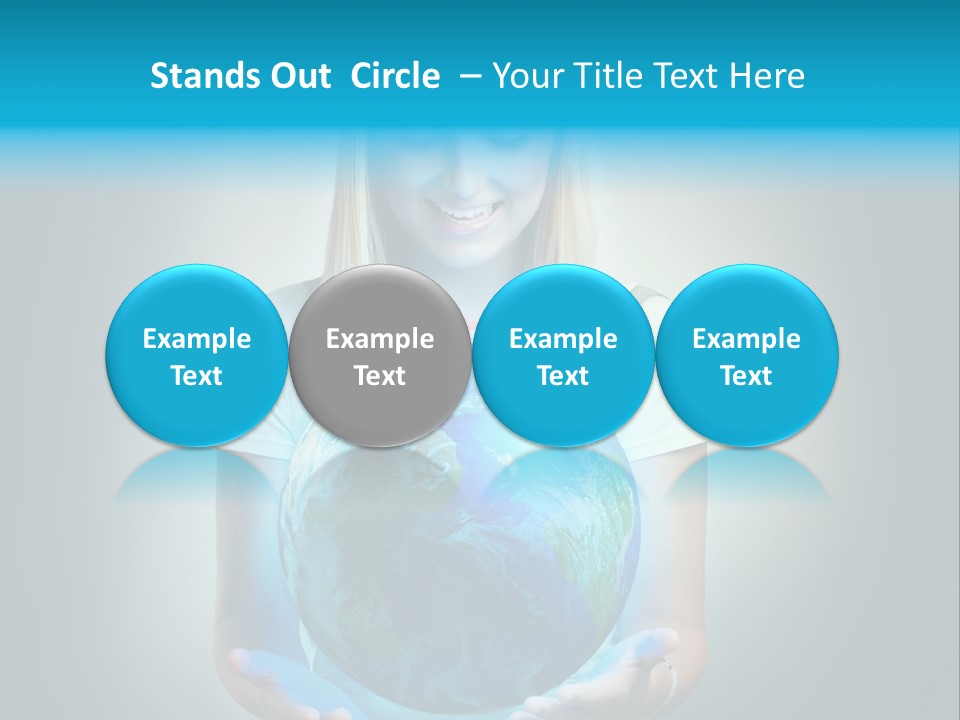 Girl Environment Protect PowerPoint Template