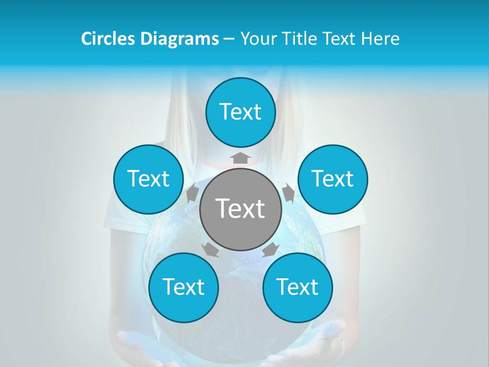 Girl Environment Protect PowerPoint Template