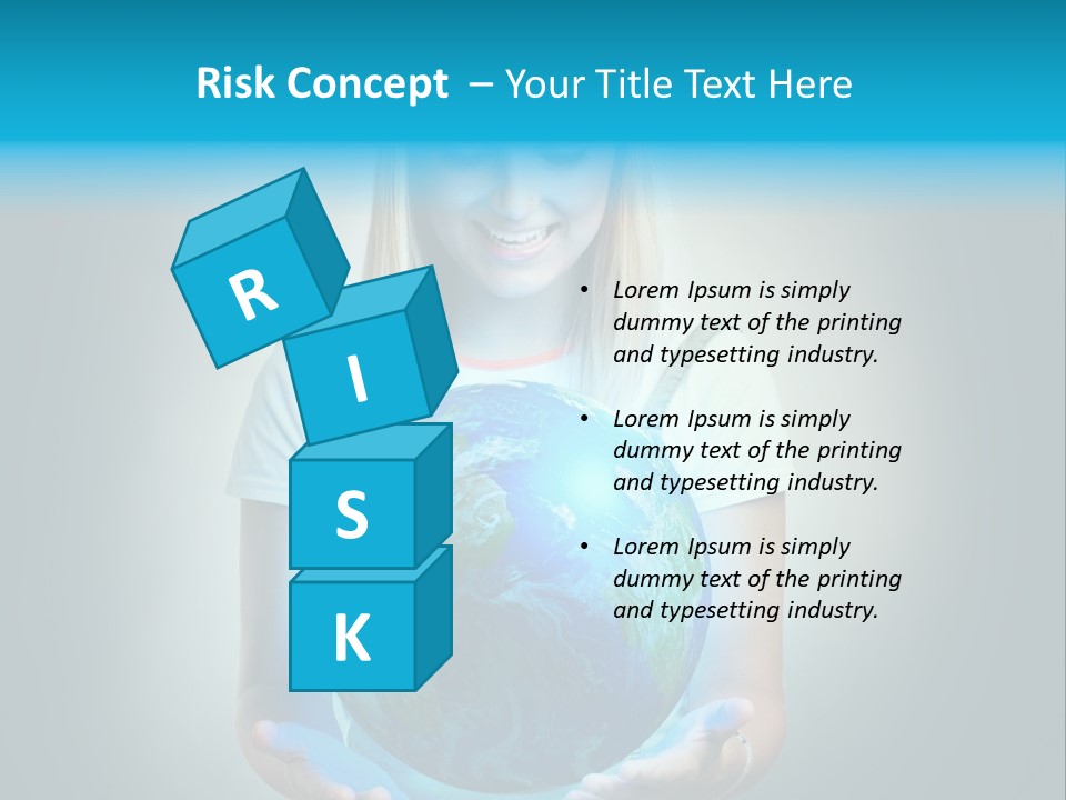 Girl Environment Protect PowerPoint Template