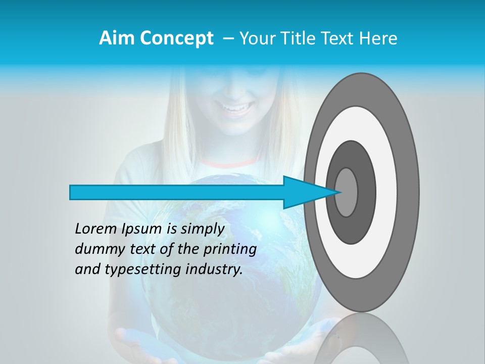 Girl Environment Protect PowerPoint Template