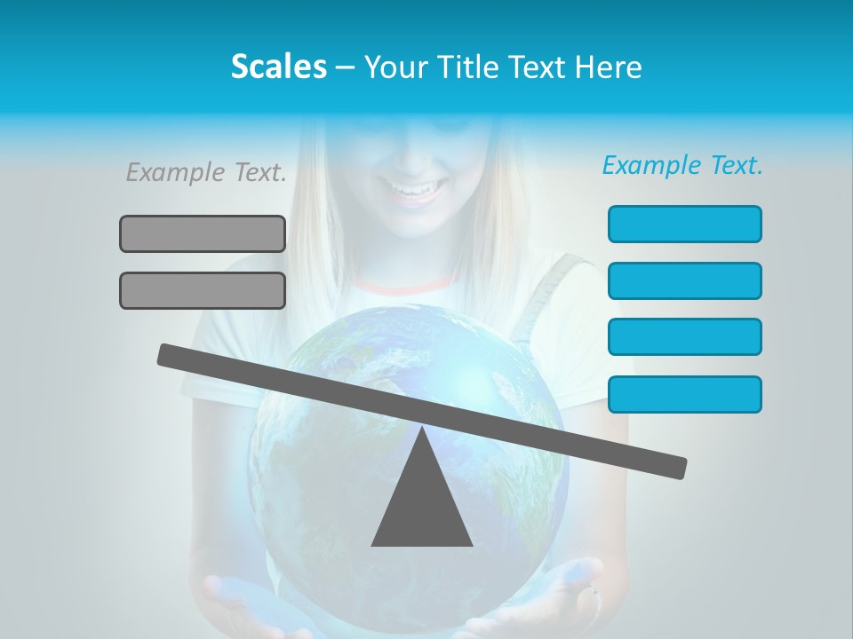 Girl Environment Protect PowerPoint Template