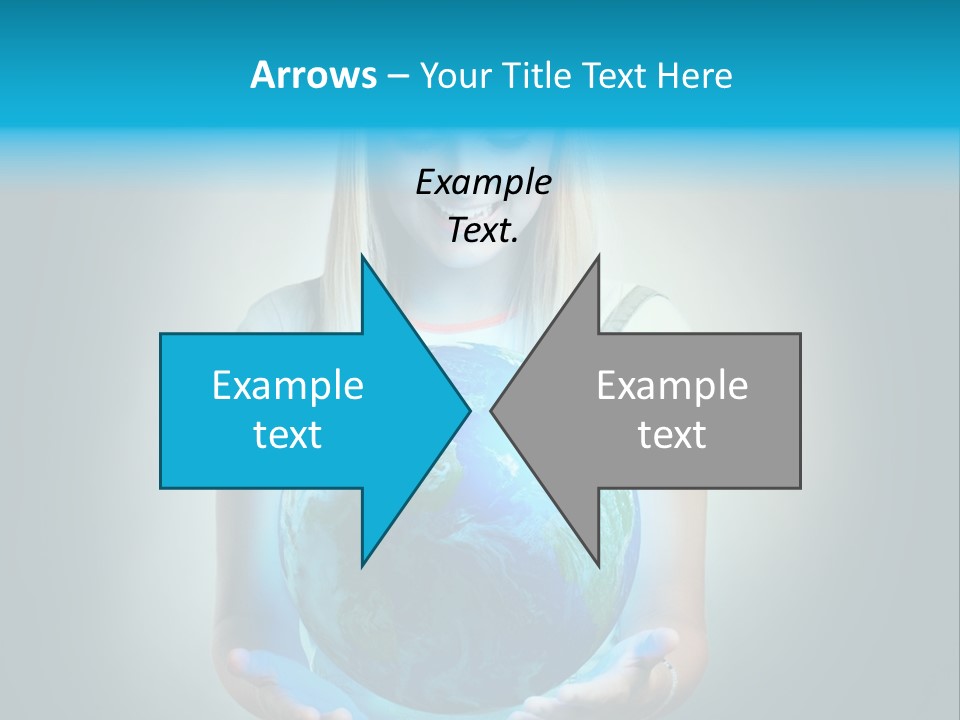 Girl Environment Protect PowerPoint Template