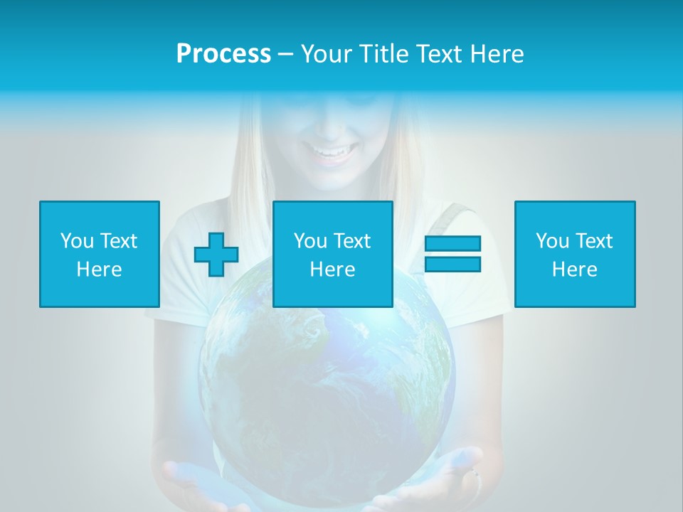 Girl Environment Protect PowerPoint Template