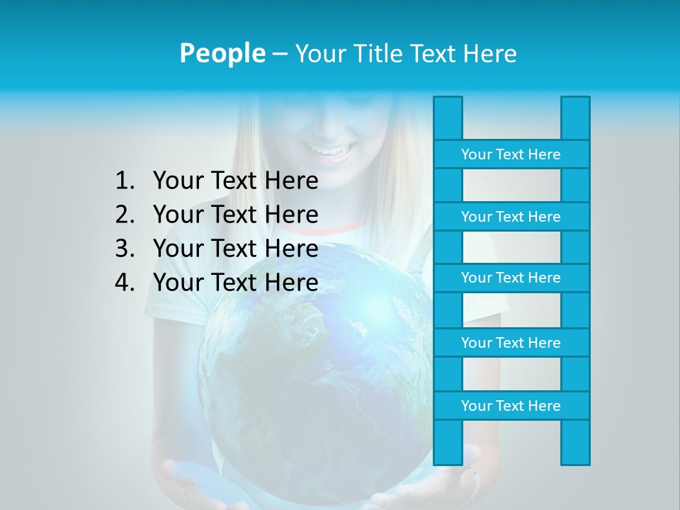 Girl Environment Protect PowerPoint Template