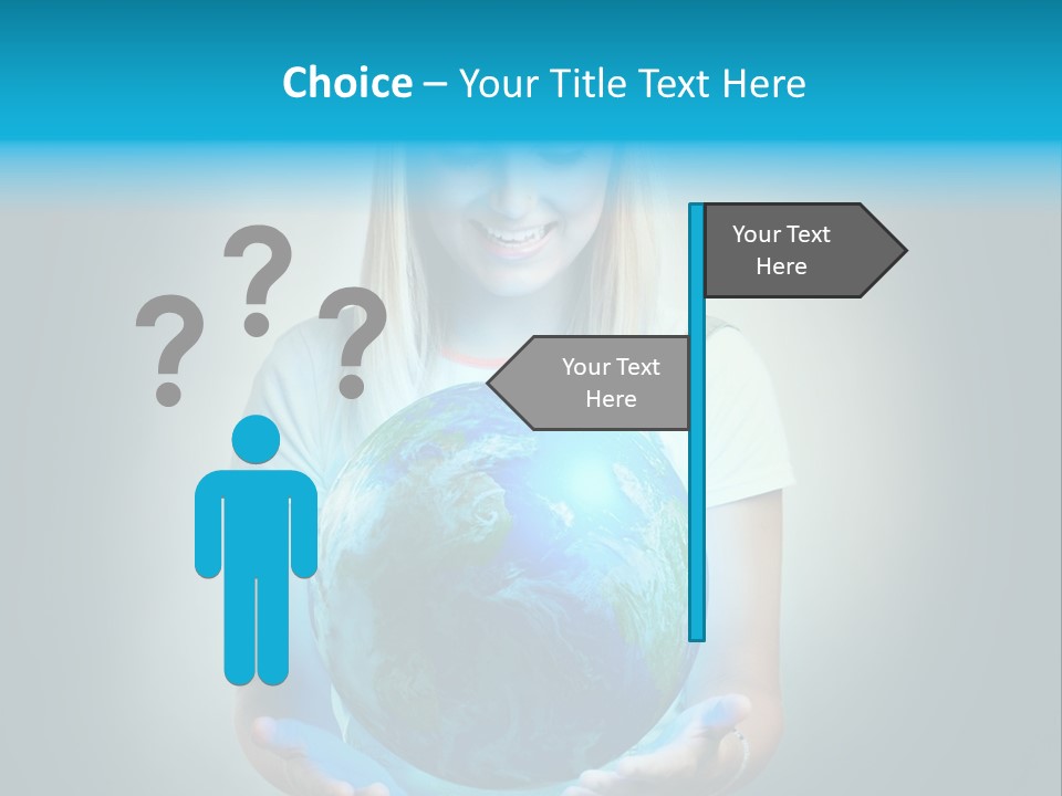 Girl Environment Protect PowerPoint Template