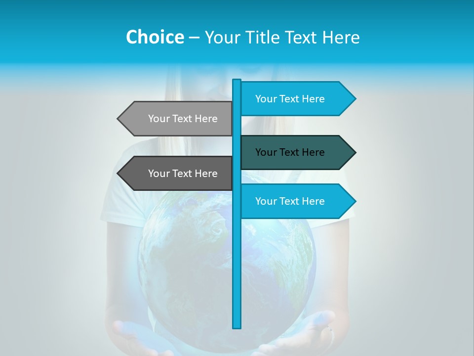 Girl Environment Protect PowerPoint Template