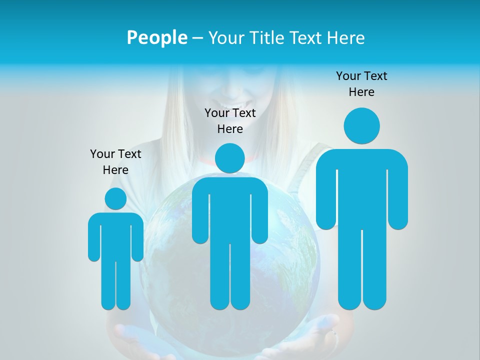 Girl Environment Protect PowerPoint Template