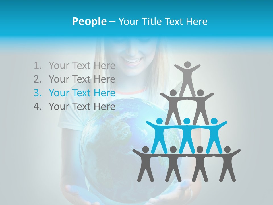 Girl Environment Protect PowerPoint Template