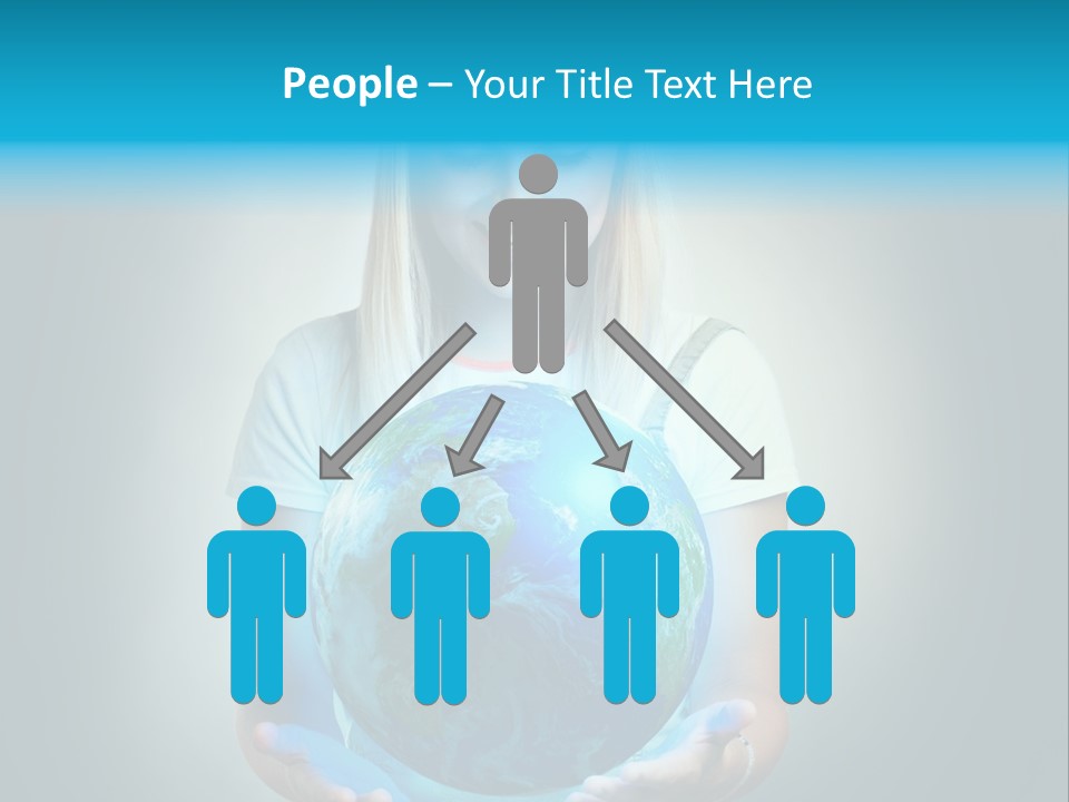 Girl Environment Protect PowerPoint Template