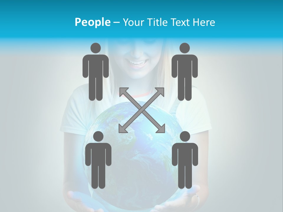 Girl Environment Protect PowerPoint Template