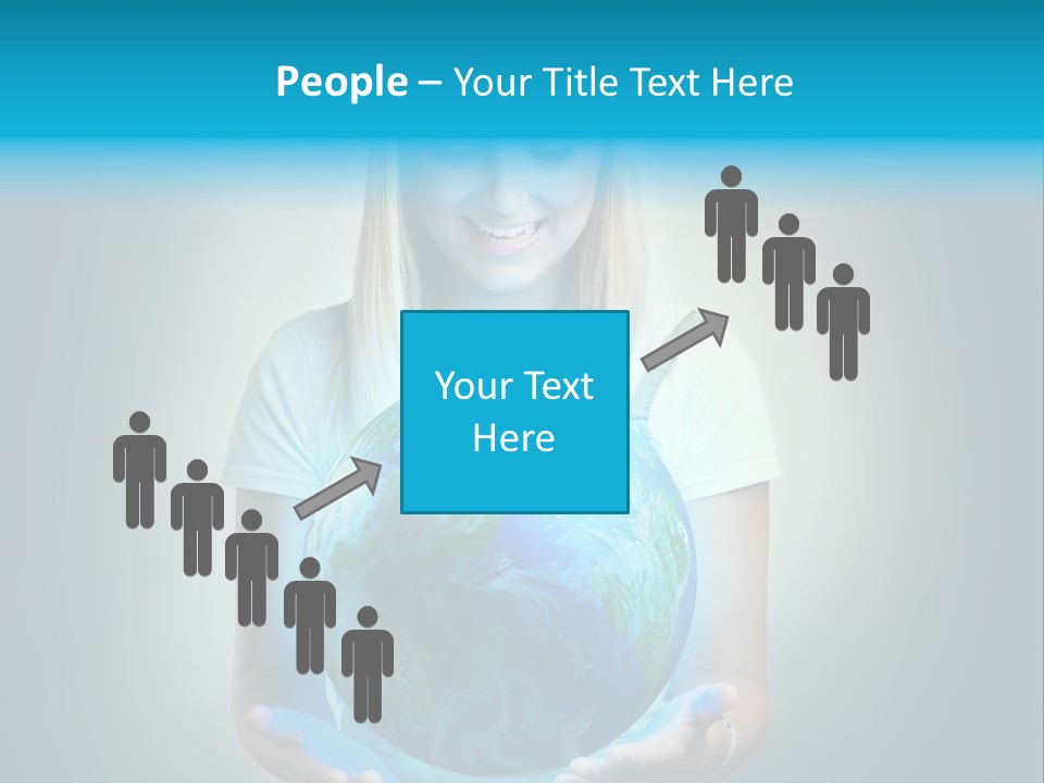 Girl Environment Protect PowerPoint Template